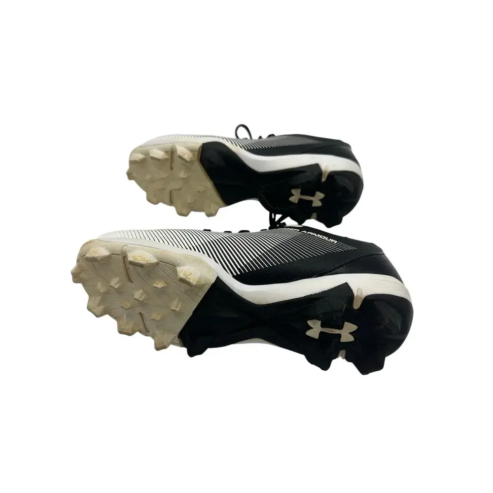 Under Armour Leadoff Low RM JR Baseball Cleat, 1297316-011, White/Black Size 3Y